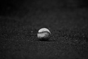 Baseball in dirt