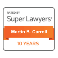 Martin Carroll Super Lawyers 10year badge