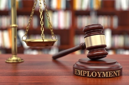 Employment law gavel-scales
